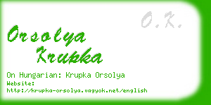 orsolya krupka business card